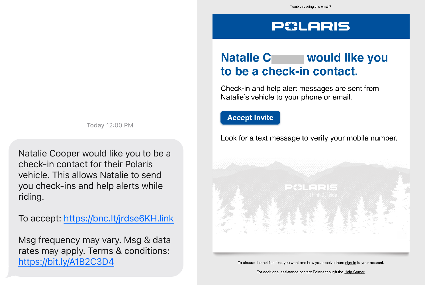 RIDE COMMAND+ Features CheckIn Contacts Polaris OffRoad Vehicles